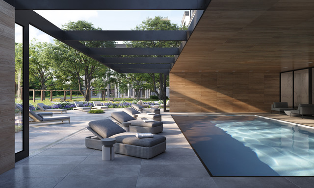 King Terraces pool and lounge rendering